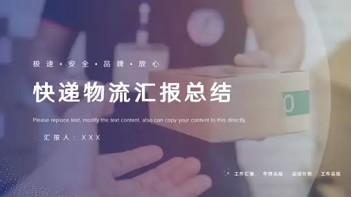 物流快递运输年终总结工作汇报PPT模板