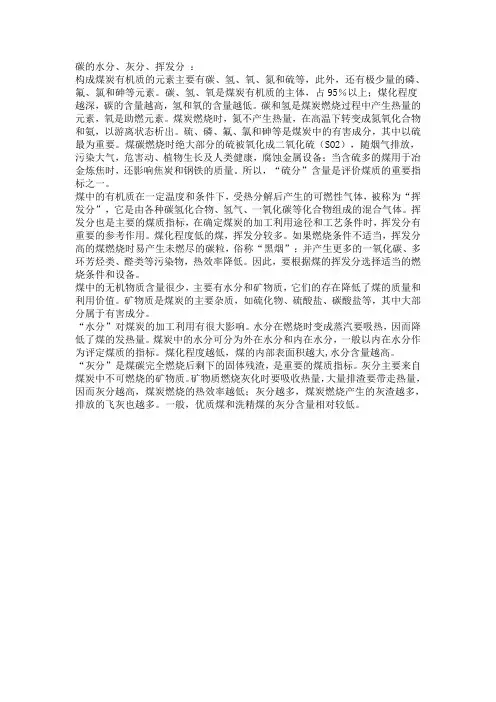 煤炭成分