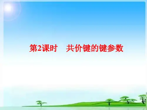 高二化学《物质结构与性质》精品课件6：2.1.2共价键的键参数