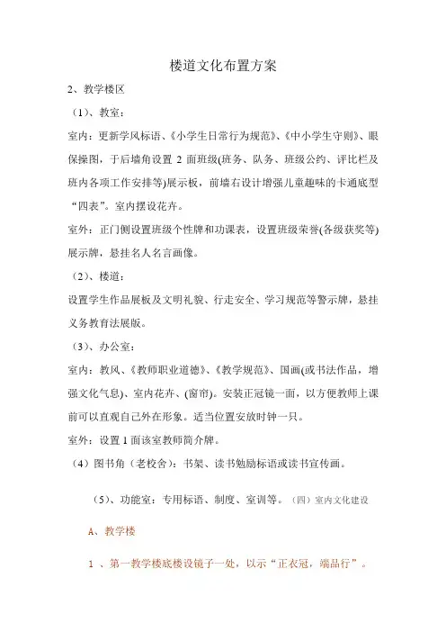 楼道文化布置方案