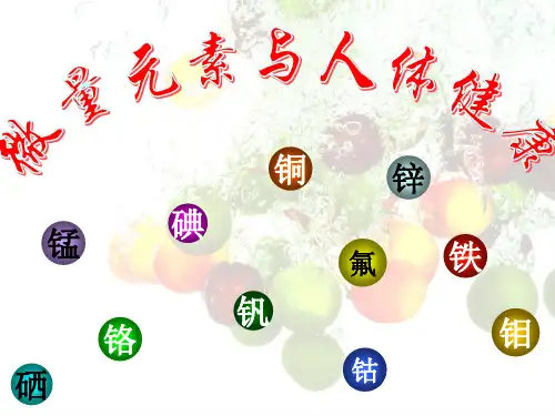 微量元素与人体健康ppt