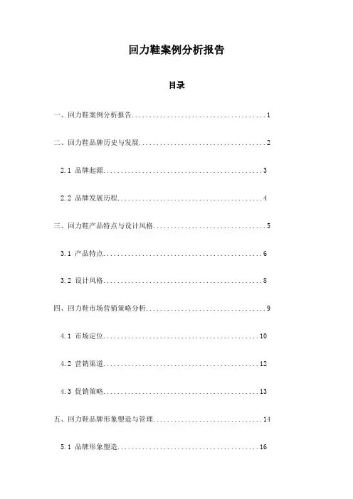 回力鞋案例分析报告