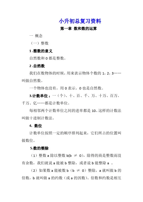小升初总复习资料