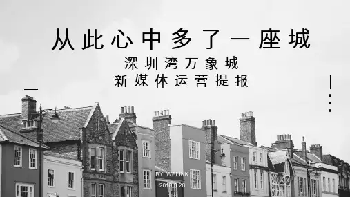 2018深圳湾万象城新媒体运营提报