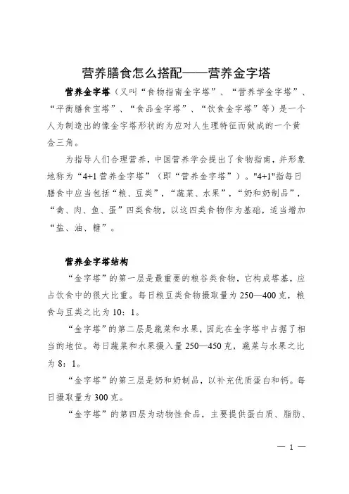 营养金字塔