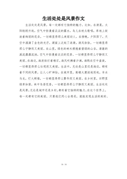 生活处处是风景作文