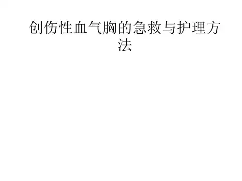 创伤性血气胸的急救与护理公开课一等奖课件省赛课获奖课件