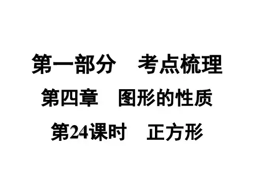 第24课时 正方形   课件 2025年中考数学一轮总复习