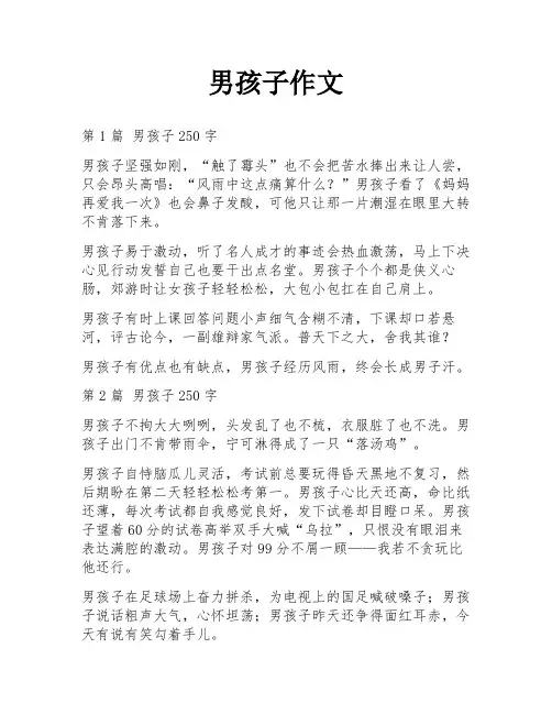 男孩子作文