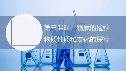 专题2第一单元第三课时物质的检验物质性质和变化的探究2021-2022上学期高一化学苏教版必修第一册