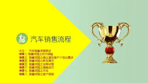 汽车销售流程  教学PPT课件
