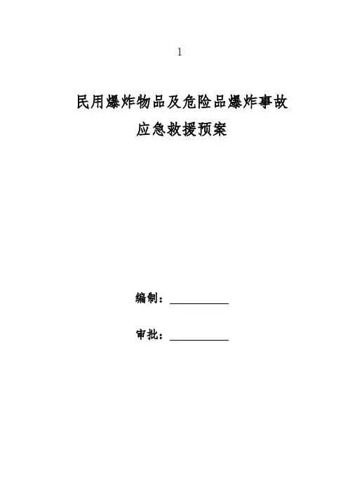 民用爆炸物品及危险品爆炸事故