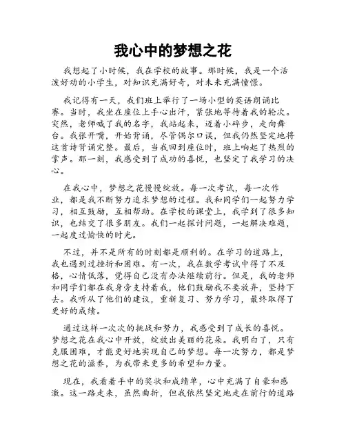 我心中的梦想之花