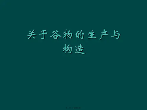 谷物的生产与构造课件