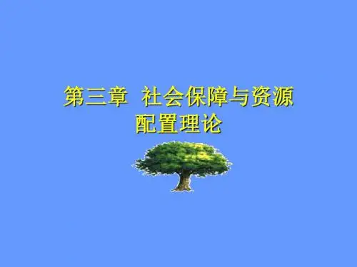 社会保障理论李珍第三章