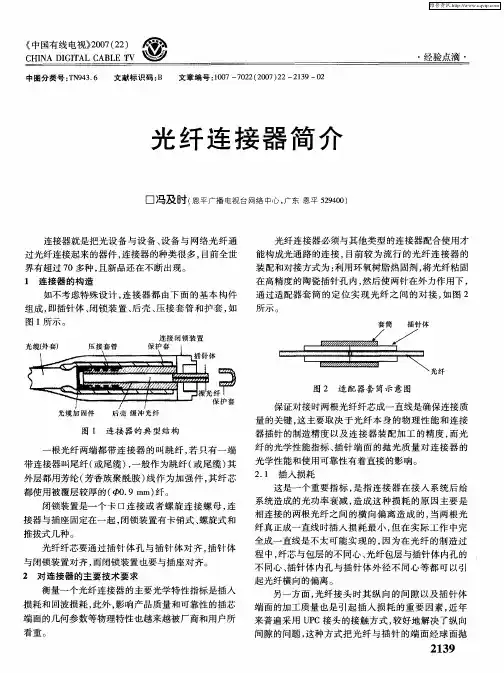 光纤连接器简介