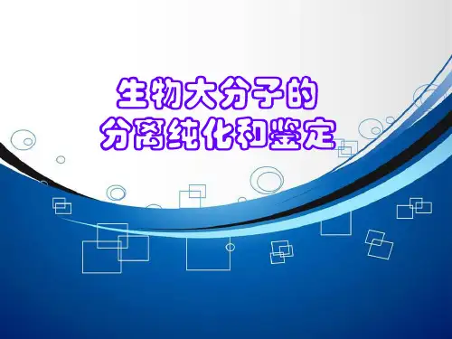 生物样品中生物大分子的分离纯化
