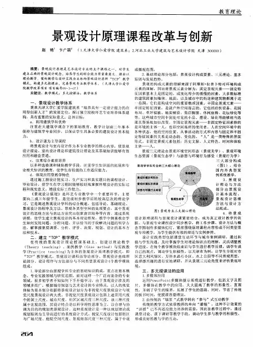 景观设计原理课程改革与创新