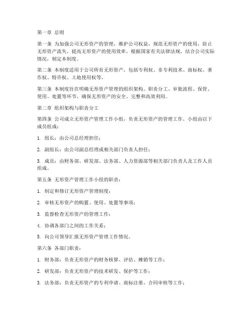 公司无形资产管理制度