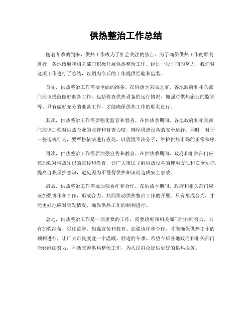 供热整治工作总结