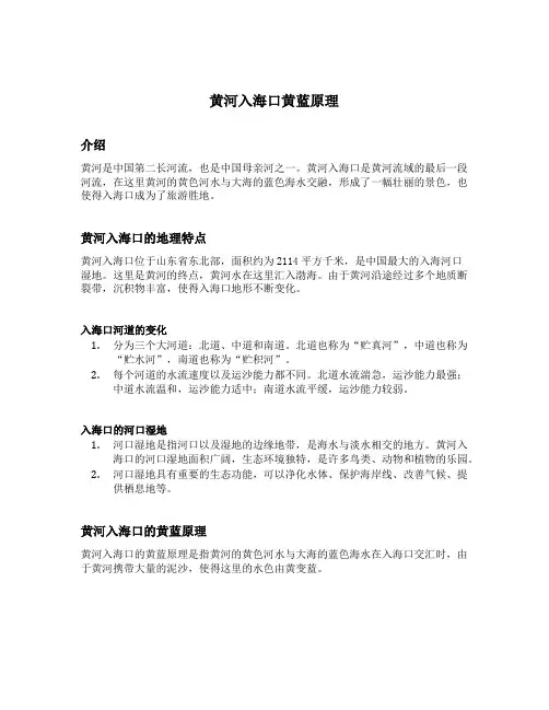 黄河入海口黄蓝原理