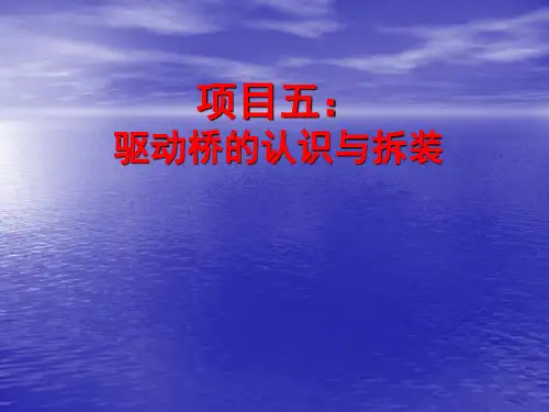 项目五：驱动桥的认识与拆装