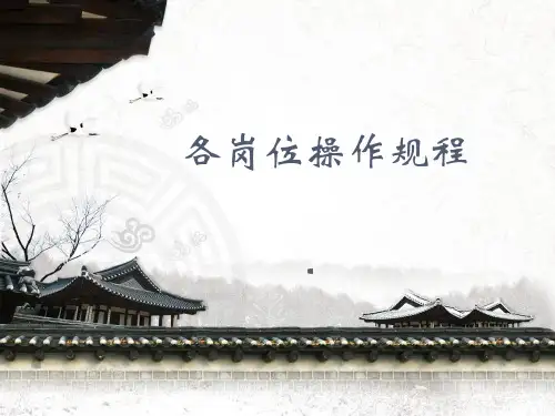 各岗位操作规程课件