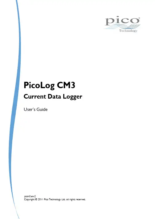 PicoLog CM3 电流数据记录器用户指南说明书