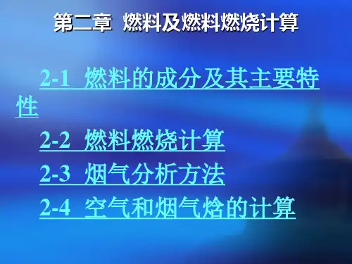 第二章-燃料及燃料燃烧计算