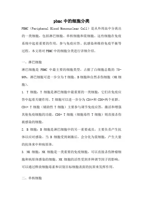 pbmc中的细胞分类