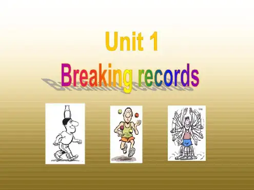 高中英语Unit1BreakingrecordsWarmingup新人教版选修9
