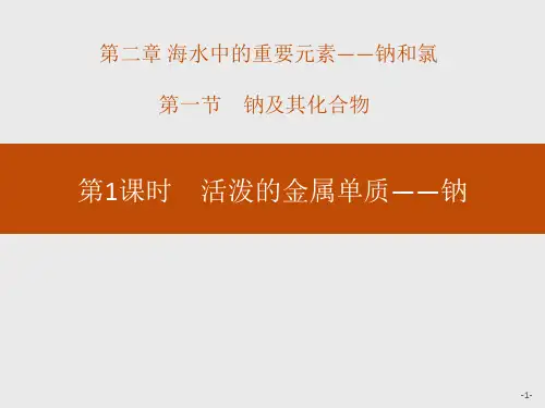人教版高中化学必修一 活泼的金属单质——钠 钠及其化合物课件