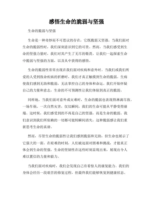 感悟生命的脆弱与坚强