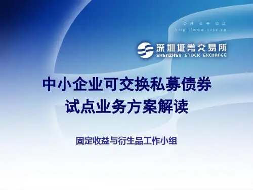 中小企业可交换私募债券业务试点业务方案解读