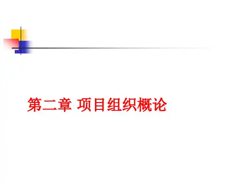 工程项目管理第二章 项目组织概论