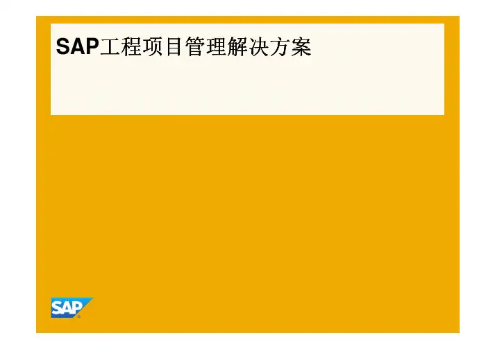 SAP工程项目管理解决方案