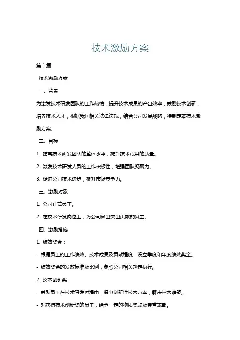 技术激励方案