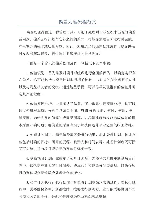 偏差处理流程范文