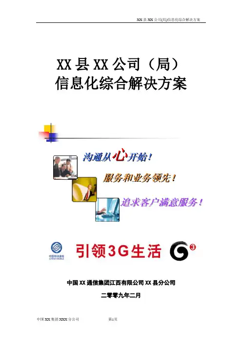 移动通信行业信息化综合解决方案模板