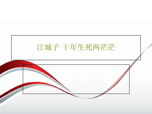 江城子·十年生死两茫茫32页PPT