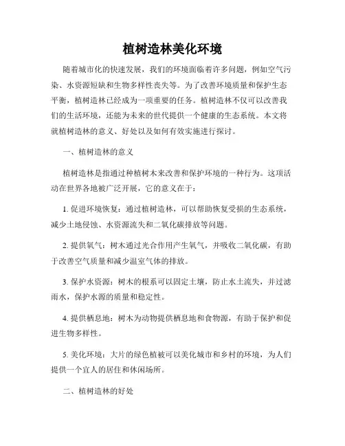 植树造林美化环境