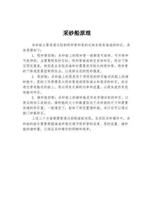 采砂船原理