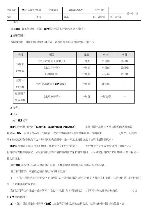 金蝶k3_mrp操作流程