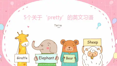 5个关于pretty的英文习语