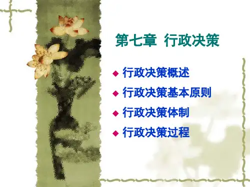 行政决策讲义