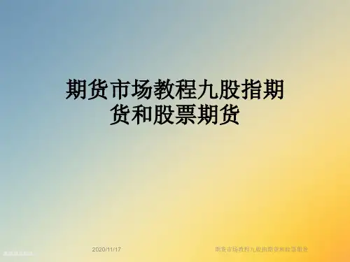 期货市场教程九股指期货和股票期货
