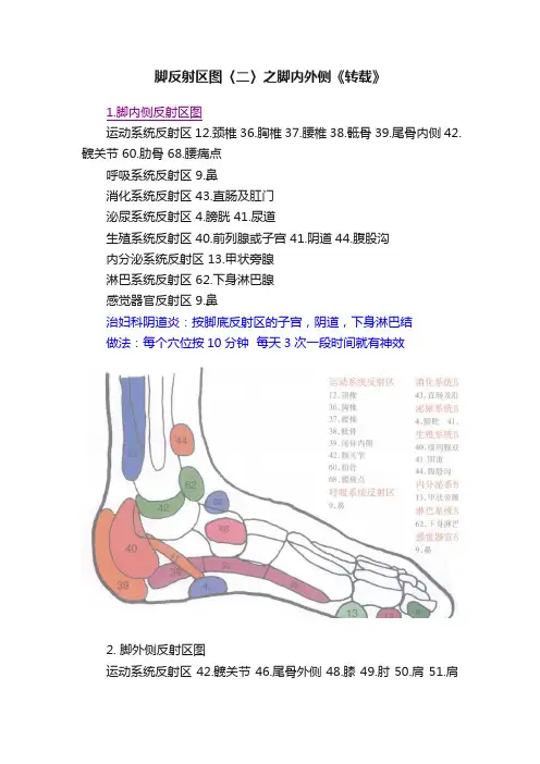 脚反射区图〈二〉之脚内外侧《转载》