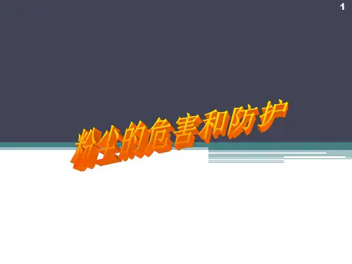 粉尘的危害和防护ppt课件