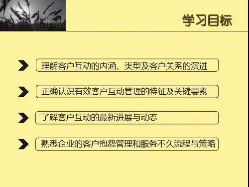 第七章  客户互动管理  (《客户关系管理》PPT课件)