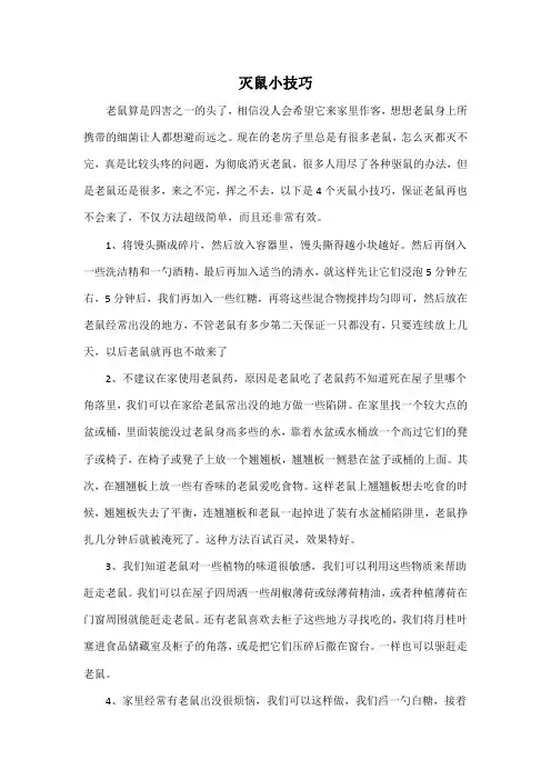 灭鼠小技巧